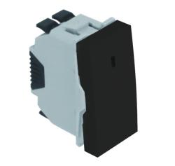 45153 SPM:  Kolskov tlaidlo s nezvislou kontrolkou, 1-modul, ierna matn