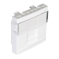 45976 SBR: Kryt pre 1 konektor RJ 45, 2-moduly, biela
