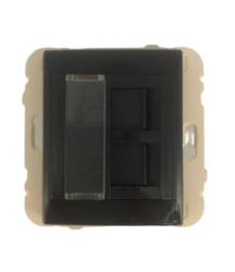 70442 SAT: Kryt dvojitej zsuvky RJ45, antracit