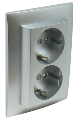 90331_CAL: Komplet dvojzsuvka (Schuko), hlinkov