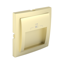 90673_TDU: Kryt pre USB nabjaku, 2 vstupy, zlat