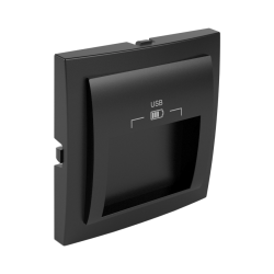 90673_TPM: Kryt pre USB nabjaku, 2 vstupy, ierna