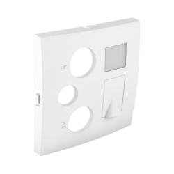 90770_TBR: Kryt multim. zsuvky R-TV-SAT RJ45/R-TV-SAT - RJ45-FO, biela