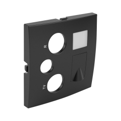 90770_TPM: Kryt multim. zsuvky R-TV-SAT RJ45/R-TV-SAT - RJ45-FO, ierna