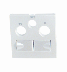 90773_TGE: Kryt zsuvky R-TV-SAT 2xRJ45 Cat.6, adov